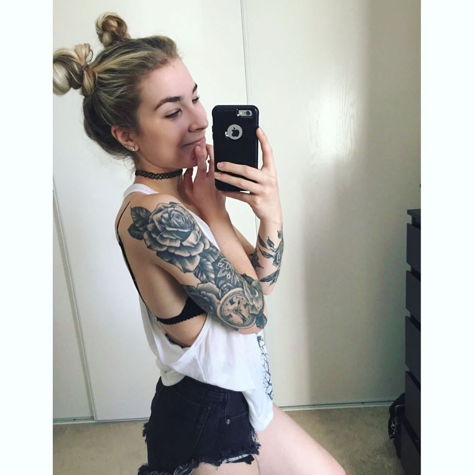 canadian blonde pawng girl tatoo #89207031