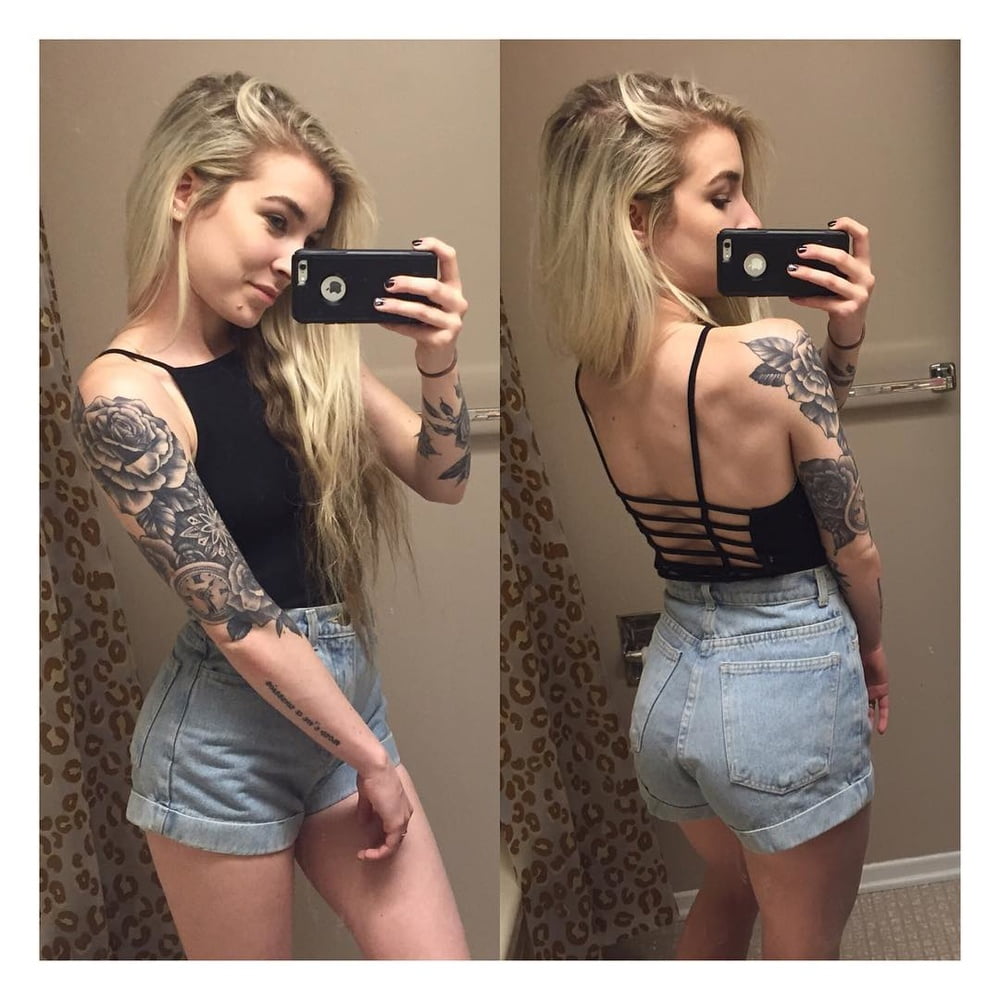 Kanadische Blondine Pfand Mädchen tatoo
 #89207275