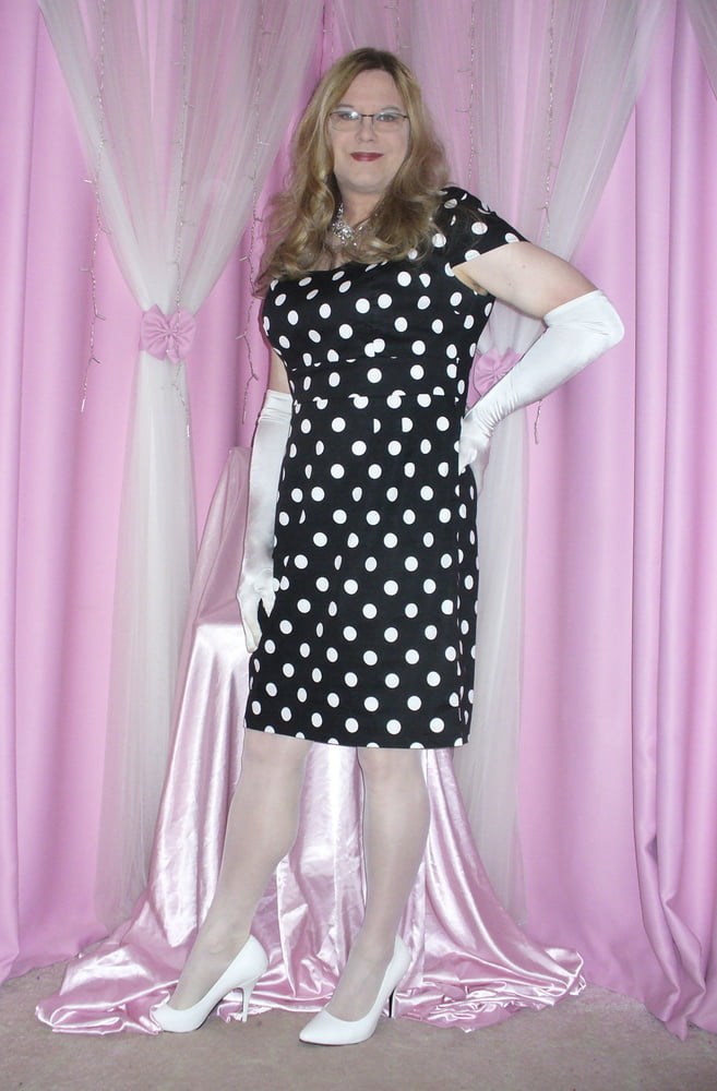 Joanie - Vintage Polka Dot Dress #107034225