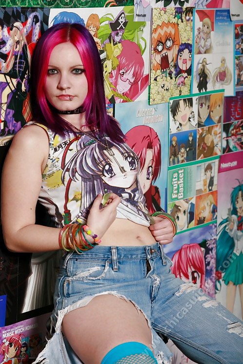 Anime Junkie Girl doing strip tease #107096686