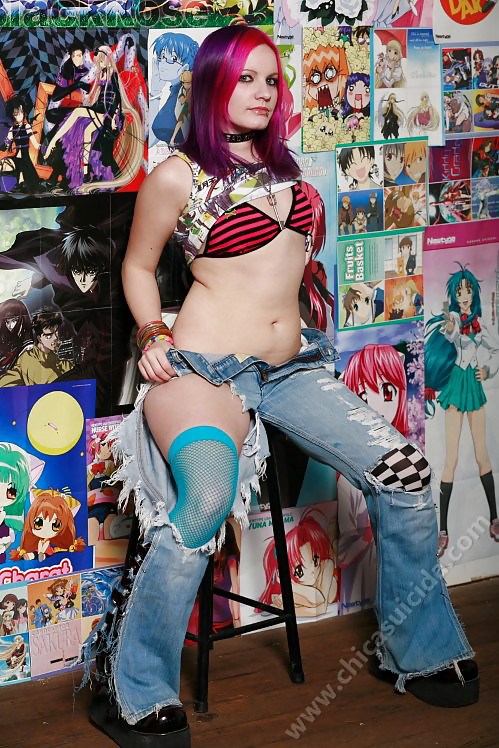 Anime Junkie Girl doing strip tease #107096688