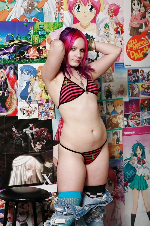 Anime Junkie Girl doing strip tease #107096691