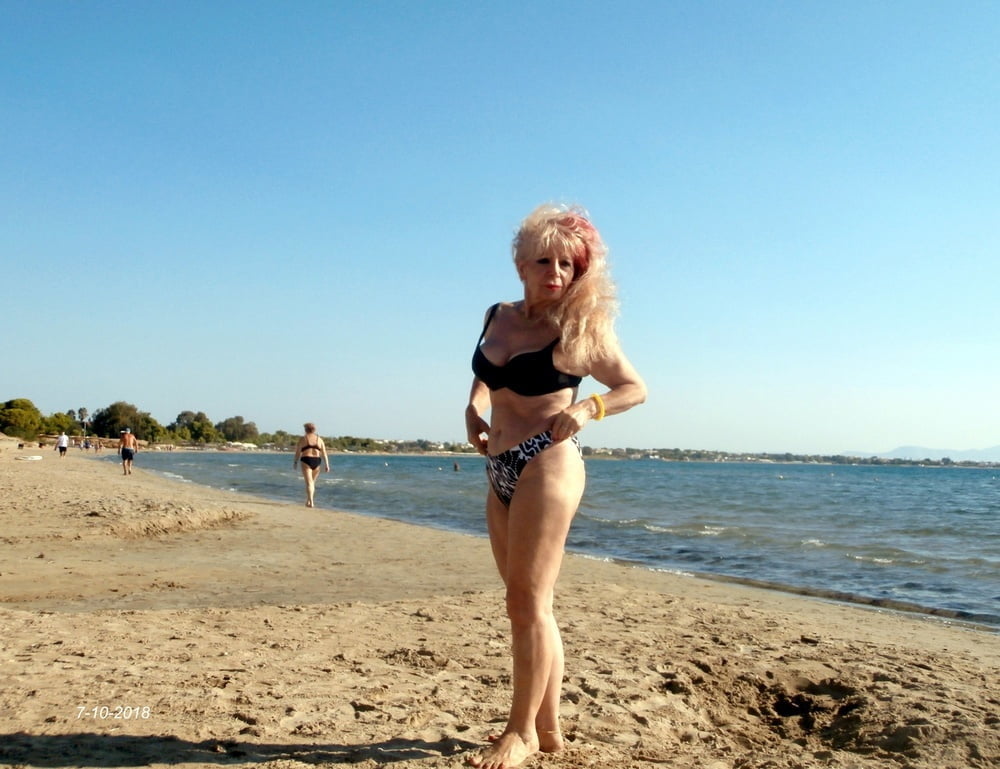 Sexy Granny at the beach,,,, #88873041