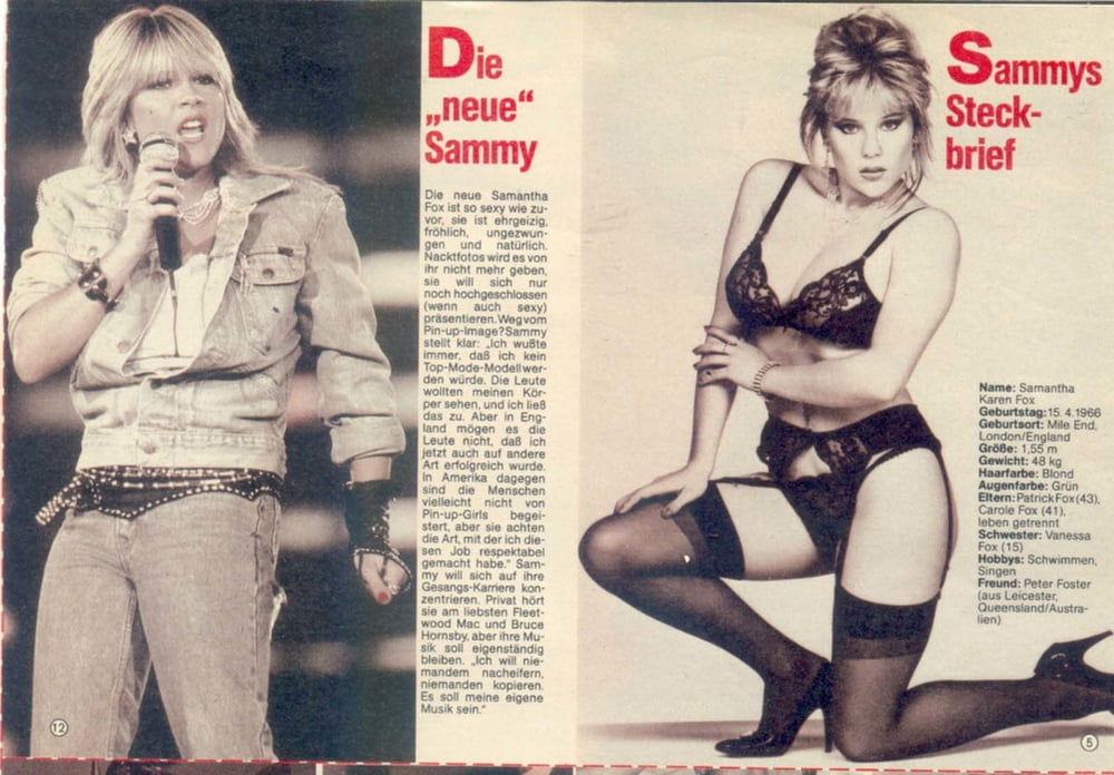 80s Singer Samantha Fox #88191443