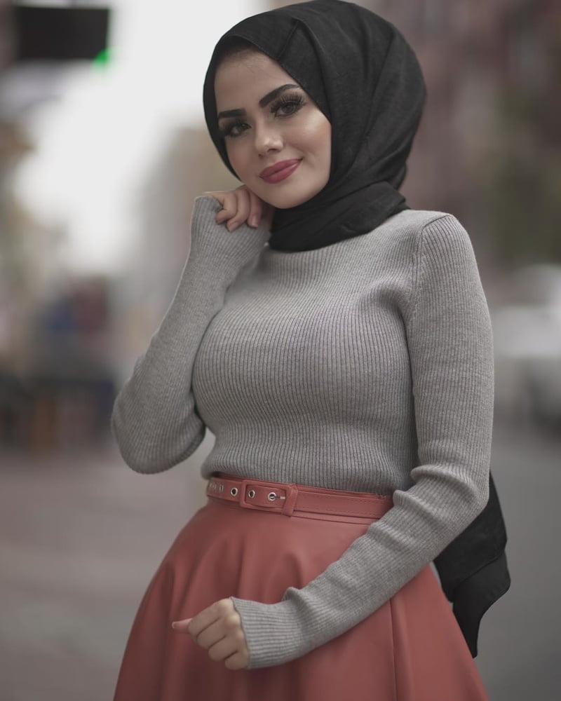 hot turkish hijab lady with and without hijab #95556498