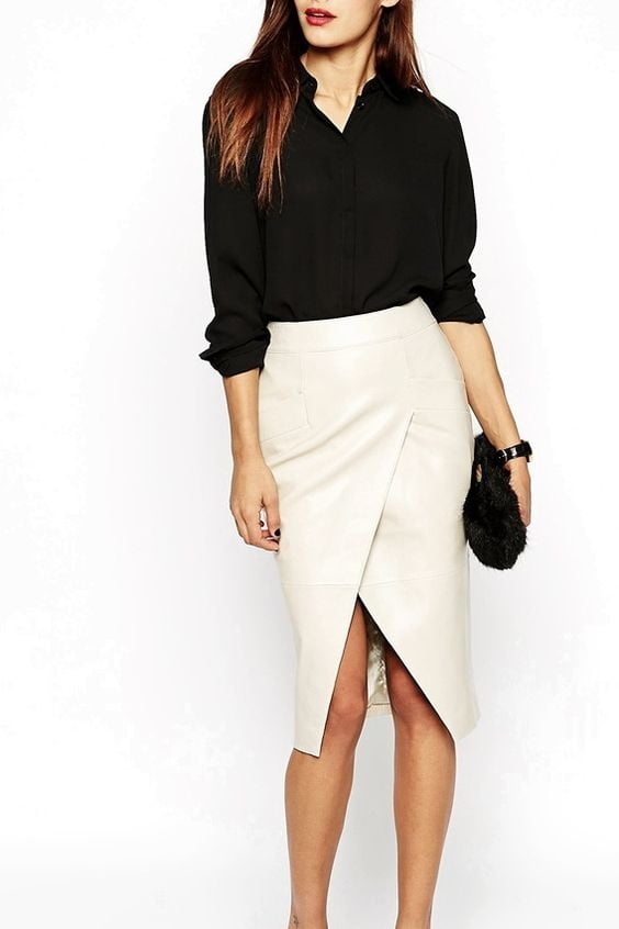 White Leather Skirt 2 - by Redbull18 #100474119