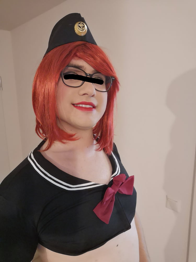Red haired navy officer sissy #107147710
