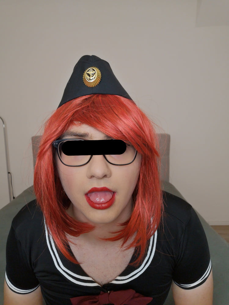 Red haired navy officer sissy #107147721