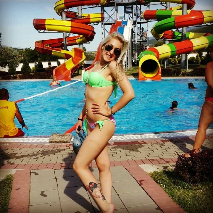 Serbian beautiful skinny blonde whore girl Nina Toskic #106541854