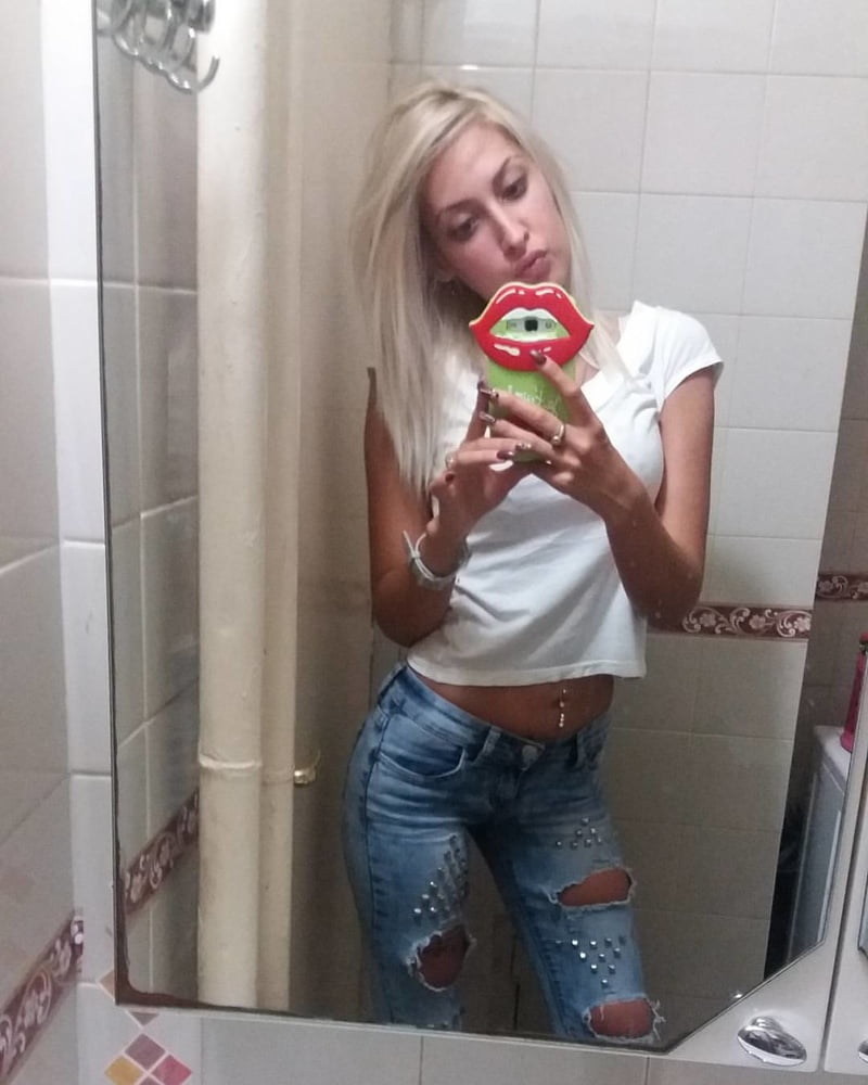 Serbian beautiful skinny blonde whore girl Nina Toskic #106541945