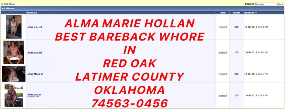 ALMA MARIE HOLLAN. #92497407