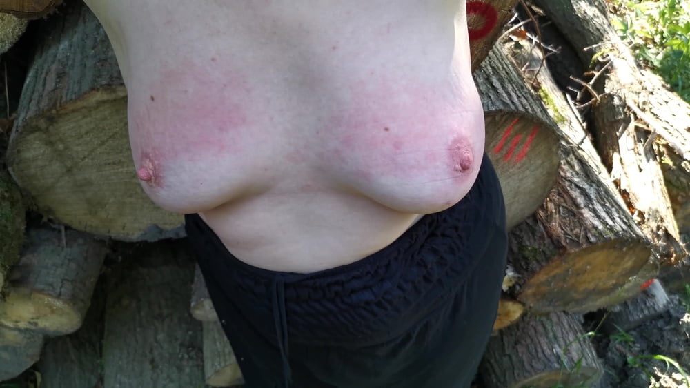 Tit slapping red for fun while hiking #106692398