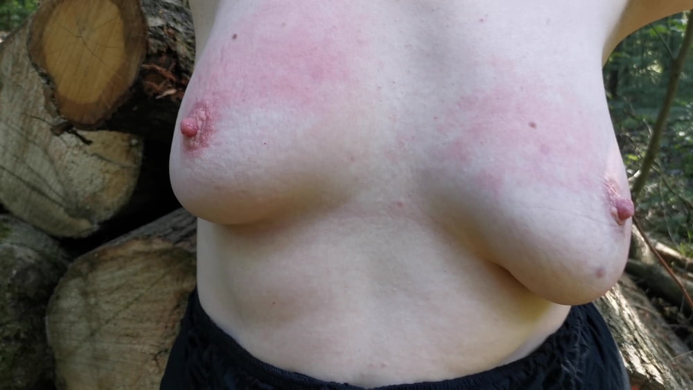 Tit slapping red for fun while hiking #106692406