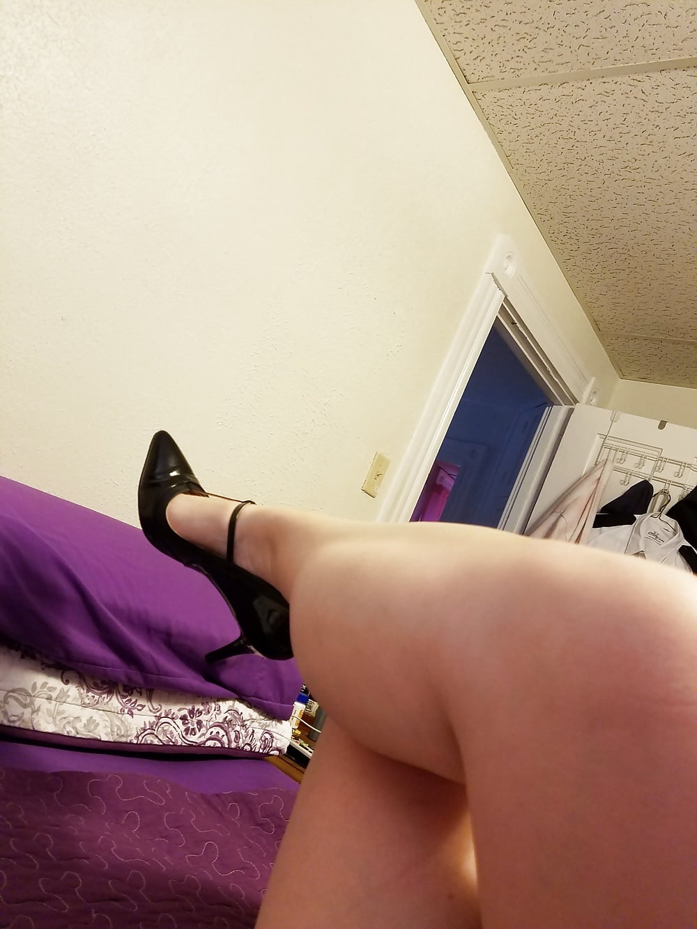 Sexy Purple Corset and Heels #106802422