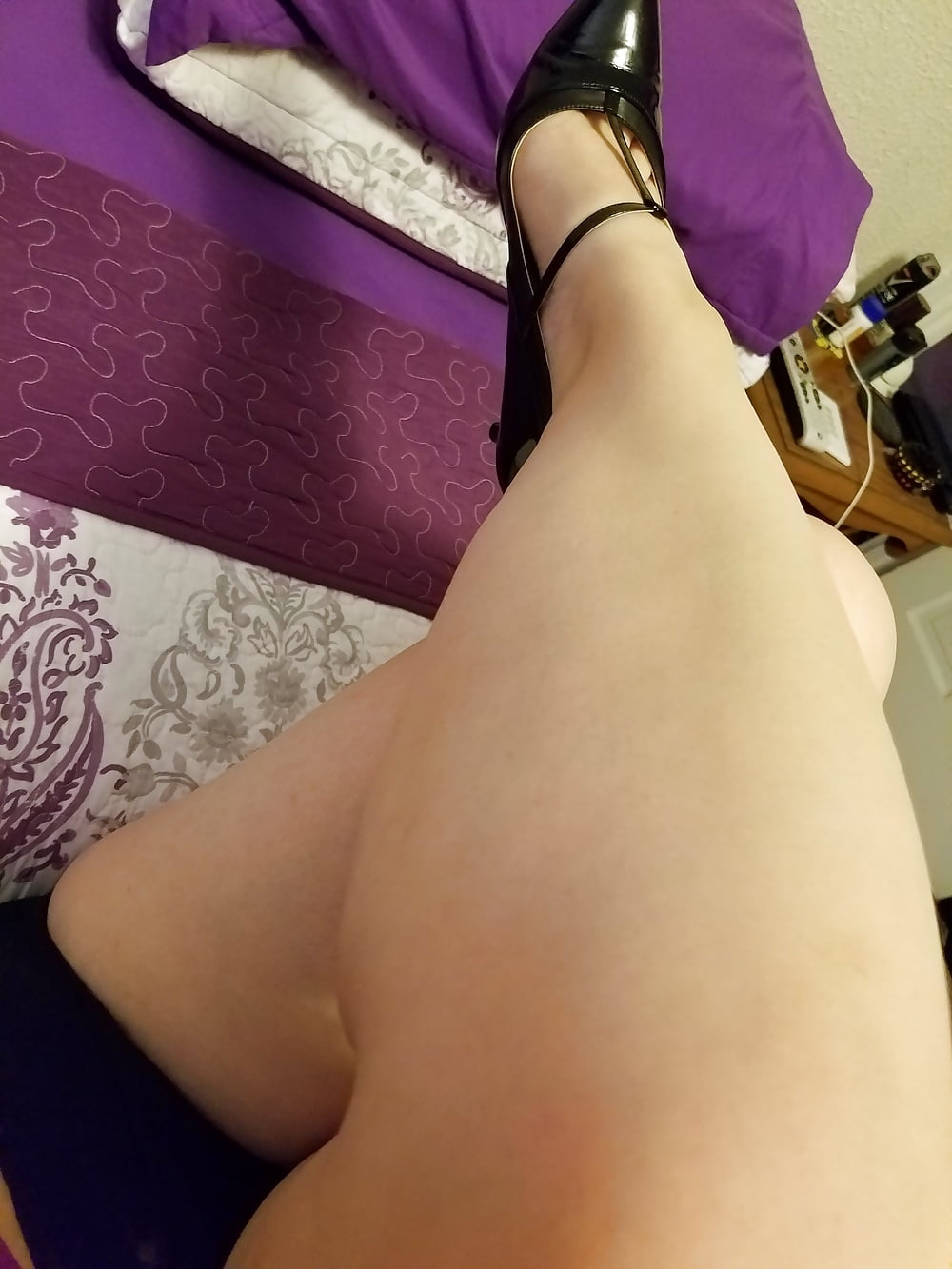 Sexy Purple Corset and Heels #106802463