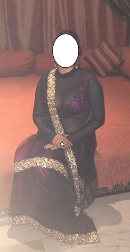 Desi Wife transparent saree with Bra #98603469