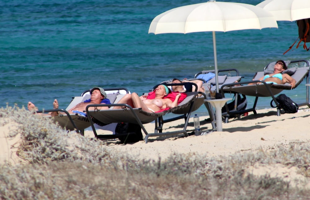 Milf big white tits topless beach Naxos #82232930