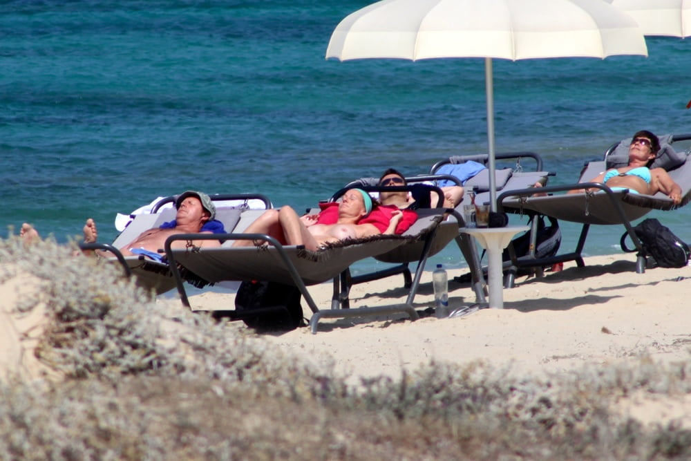 Milf big white tits topless beach Naxos #82232932