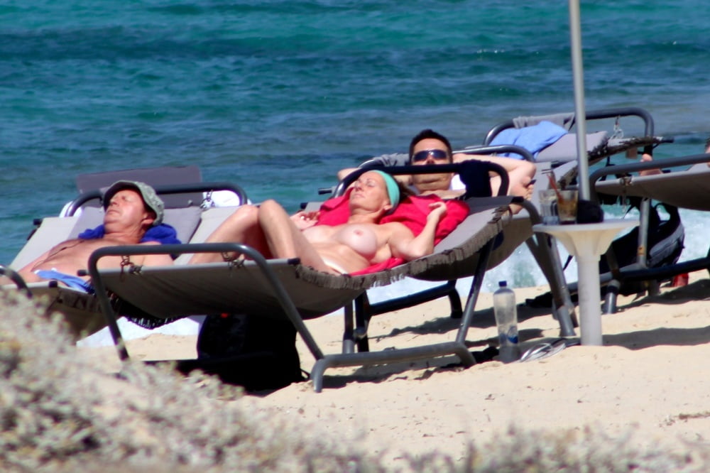 Milf big white tits topless beach Naxos #82232935
