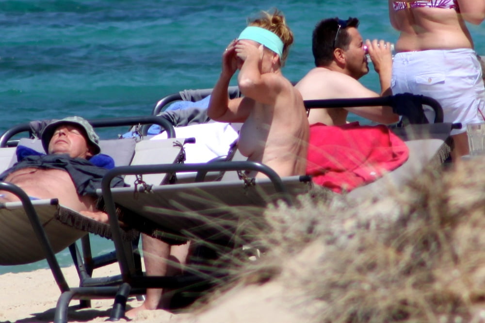 Milf big white tits topless beach Naxos #82232941