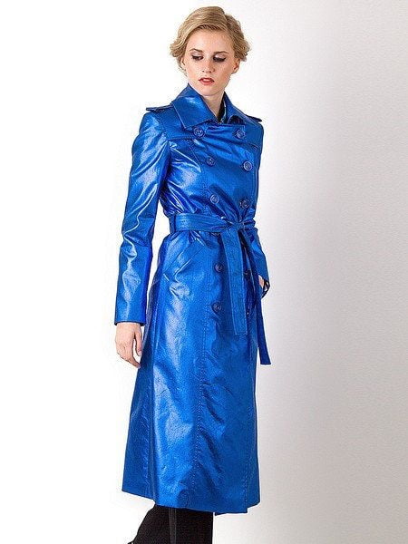 Blue Leather Coat 2 - by RedBull18 #102366669