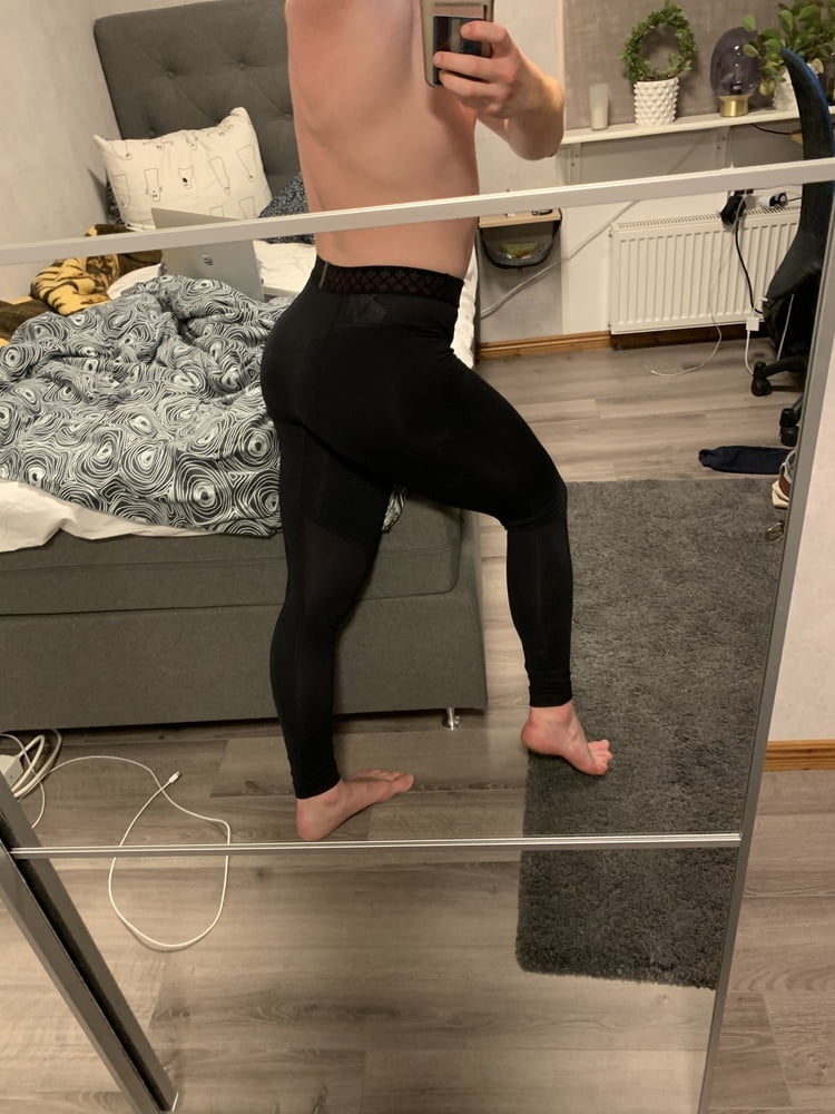 Sissy slut poses in some yoga pants #106940992