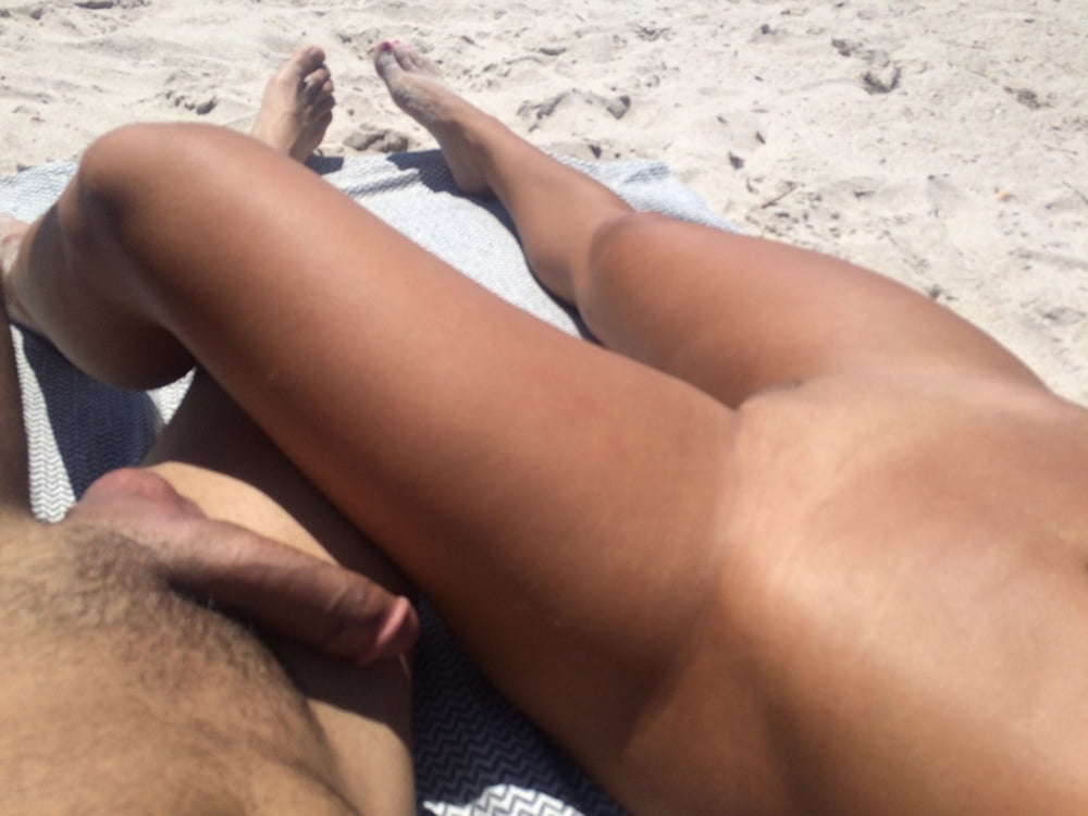 0789  Nude beach couple and caress. #93455364