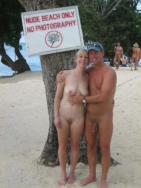 0789  Nude beach couple and caress. #93455475