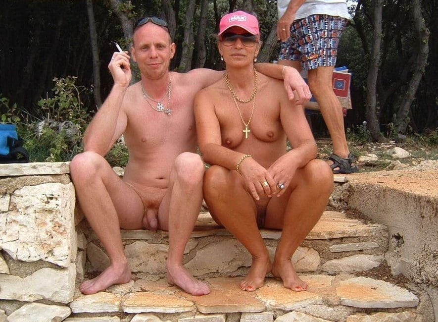 0789  Nude beach couple and caress. #93455652