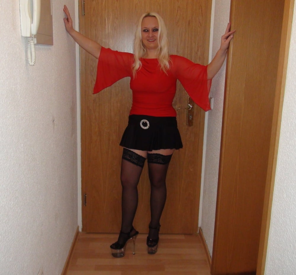 Horny amateur MILF Yvonne in hot dress 2 #100407393