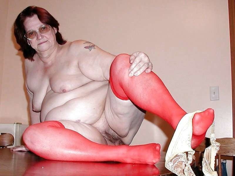 Grannies and matures naked in red #94479625