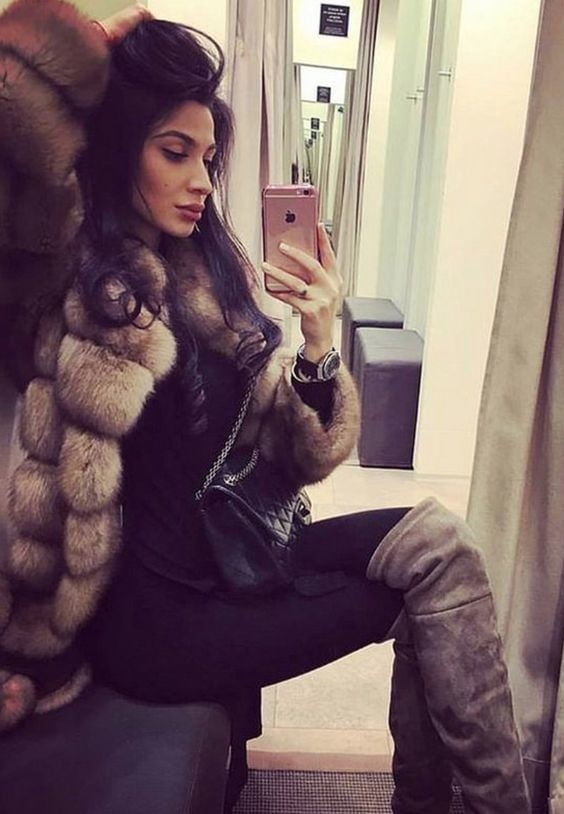 Woman in fur coat 21 #104634186