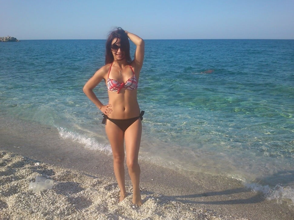 Slutty Greek Girl On The Beach #94725640