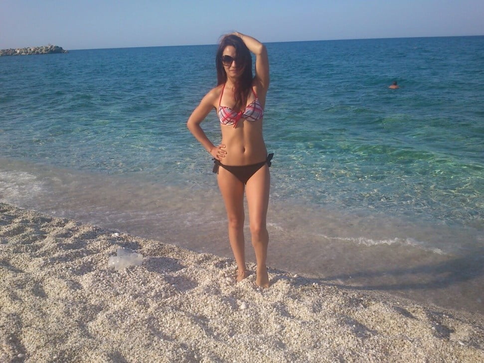 Slutty Greek Girl On The Beach #94725657