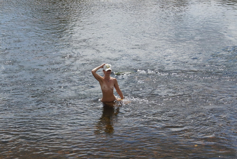 Nude in river's water #106939093