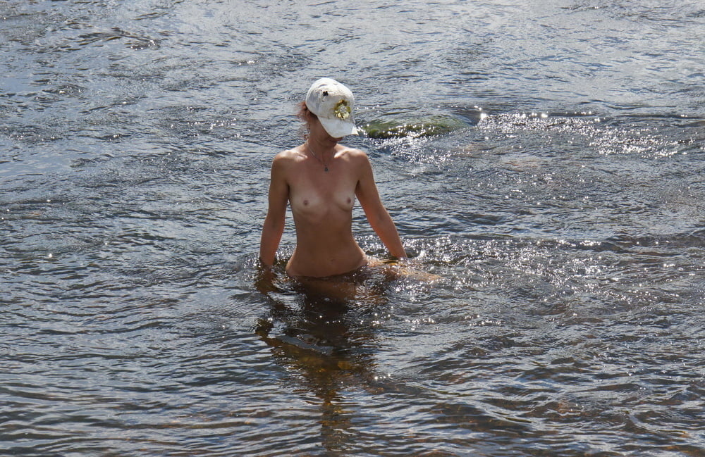 Nude in river's water #106939102
