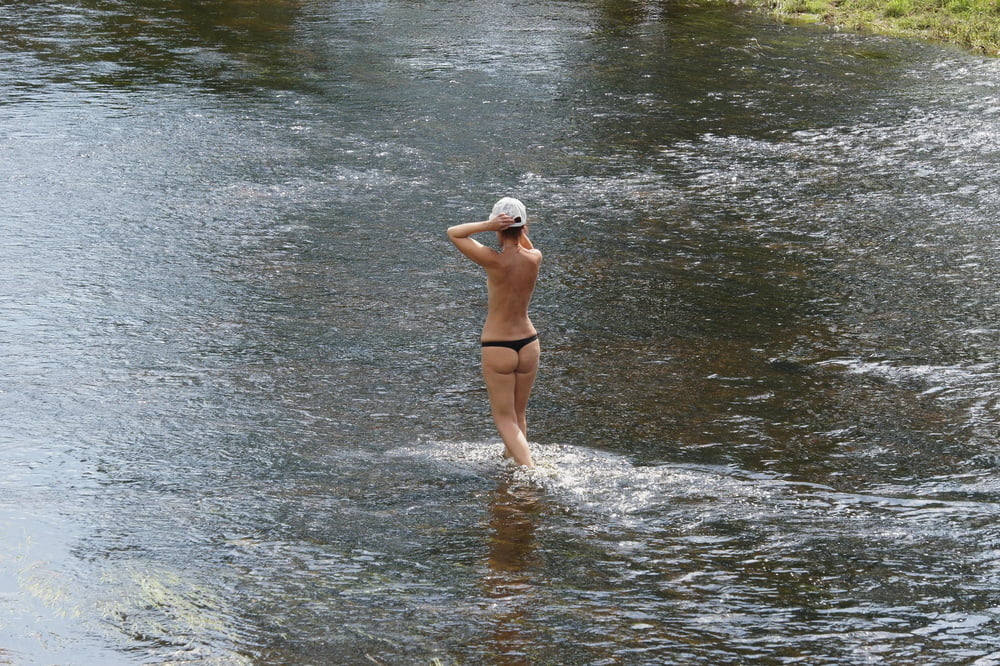 Nude in river's water #106939147