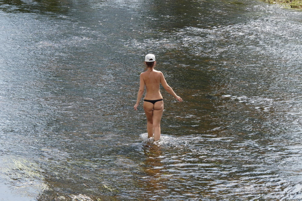 Nude in river's water #106939148