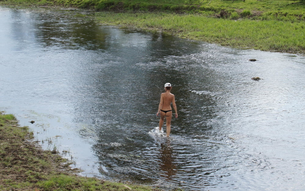 Nude in river's water #106939151