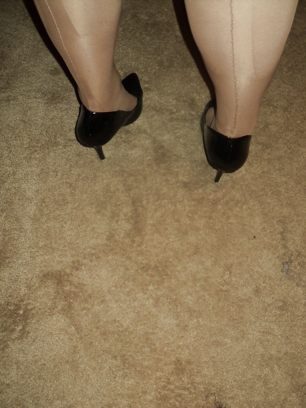 contrasted seamed stockings #107319458
