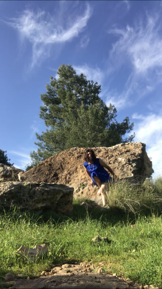 Blue dress and nature #106873645