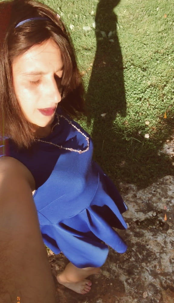 Blue dress and nature #106873656