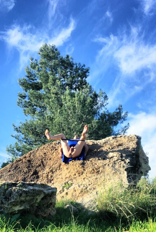 Blue dress and nature #106873658