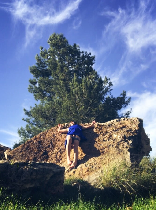 Blue dress and nature #106873666