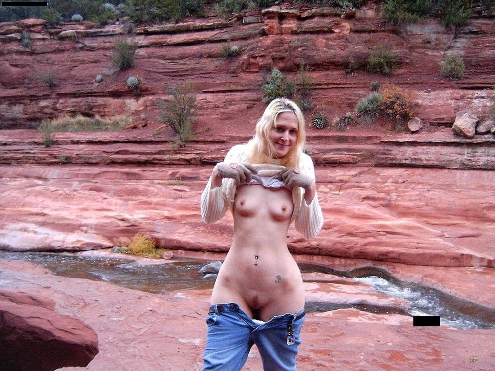 Blonde GF showing her body #97564408
