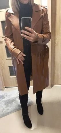 Manteau en cuir brun 3 - par redbull18
 #102124533