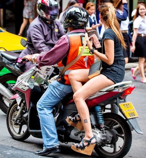 Thai girls on bikes #102948348