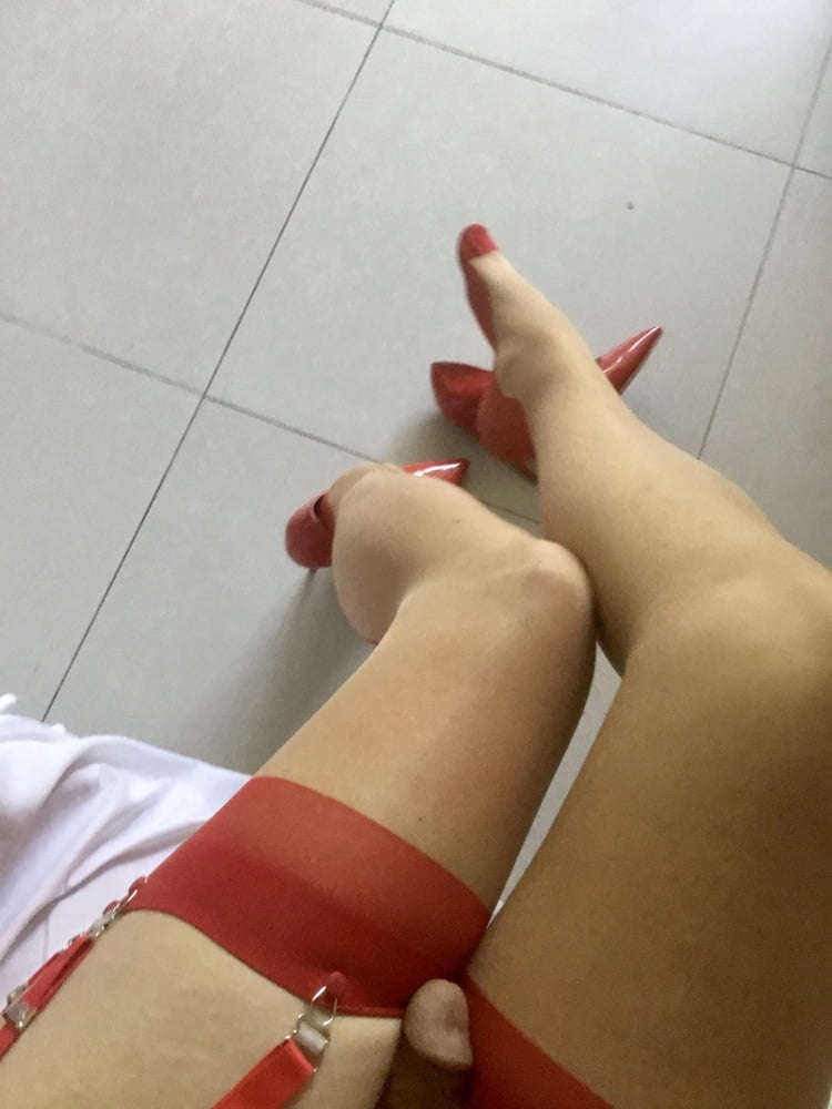 Red Seemed Stockings #106911283