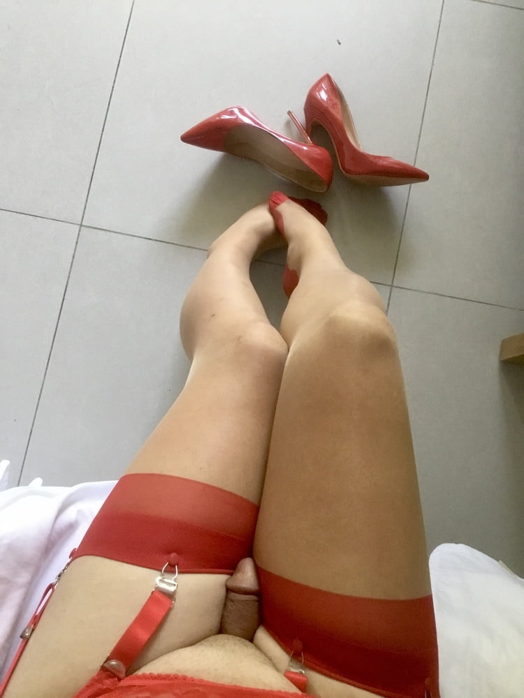 Red Seemed Stockings #106911291