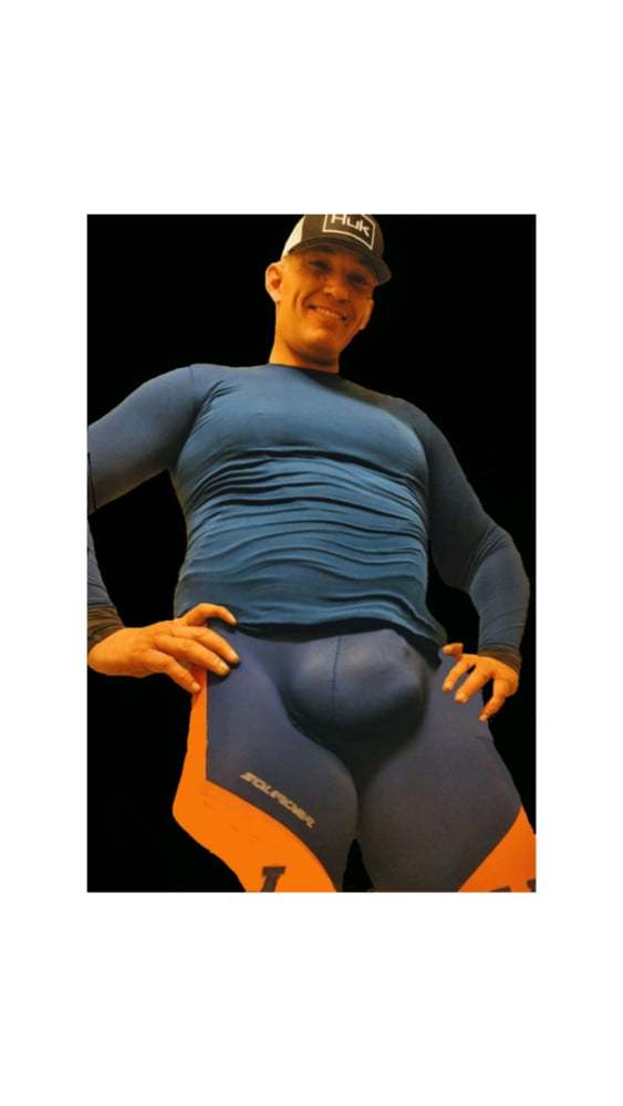 WHAT I WEAR TO MY COED CYCLING GROUP....BULGING SPANDEX! #106969015